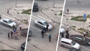 В Новосибирске два водителя устроили драку на дороге — один из них достал пистолет