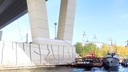 На опоре Фрунзенского (Самарского) моста образовались трещины