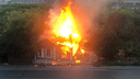 На улице Российской сгорел второй за неделю деревянный дом