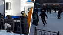 Новосибирец попытался скрыться от силовиков на протестной <nobr class="_">акции —</nobr> неудачный побег попал на видео