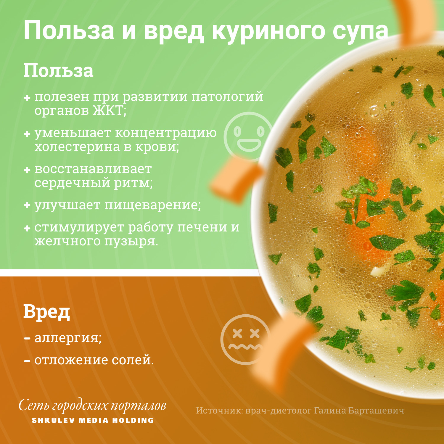 Полезные и вредные свойства куриного супа