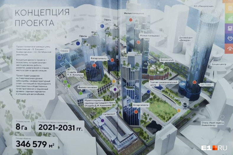 Так выглядит сегодняшний проект «Екатеринбург-Сити»