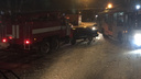 Объехал пробку: пожарный автомобиль выехал на встречку и попал в ДТП в Новосибирске