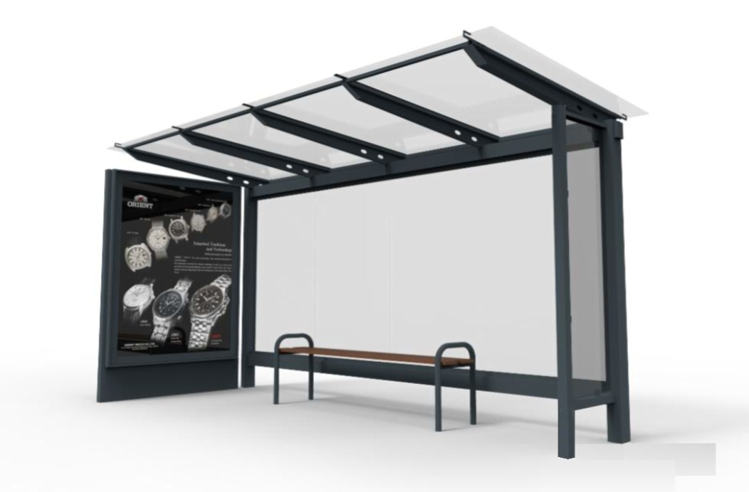 Остановки для пассажиров трамваев будут выполнены в едином стиле — небольшая скамья, стены и крыша из стекла и место для рекламы