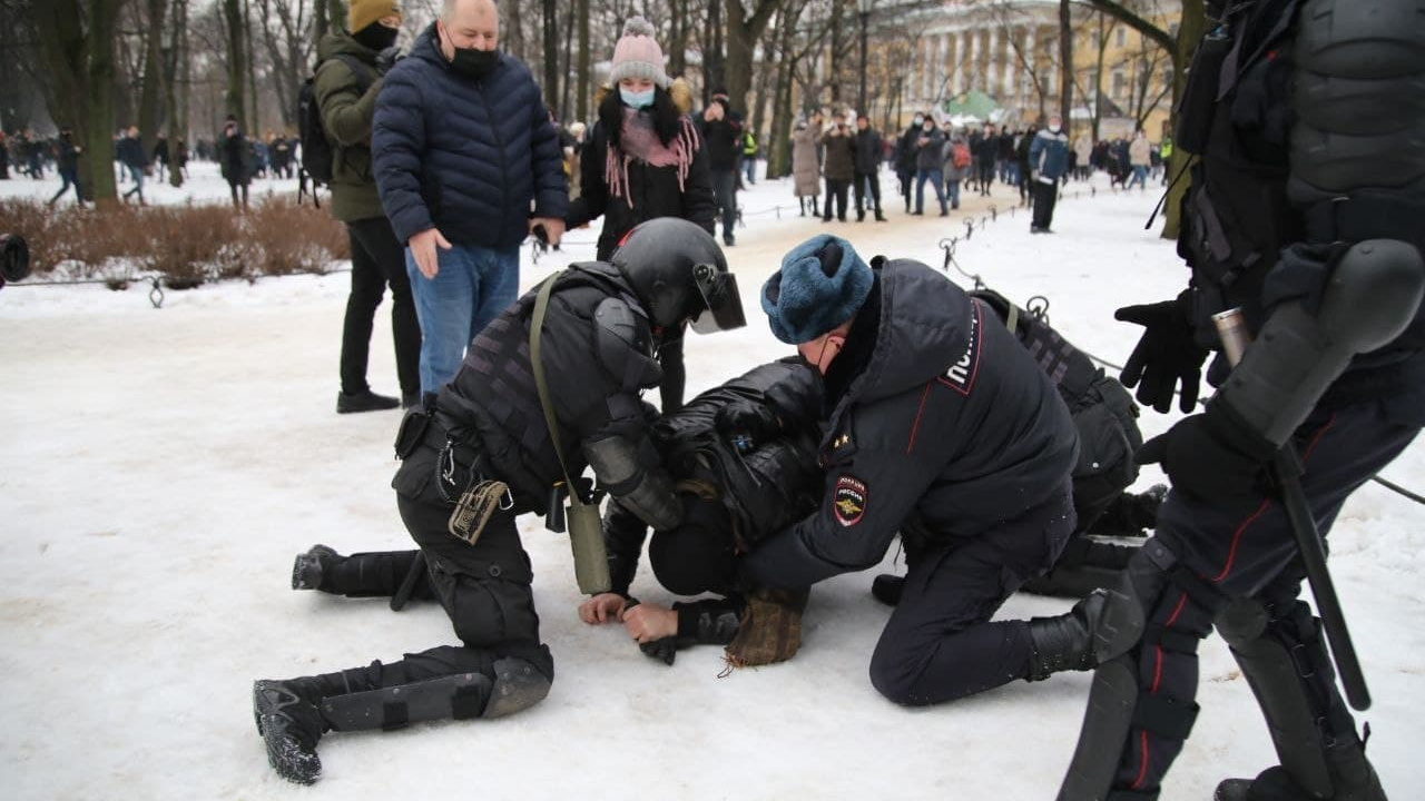 Хардкор февраль. Митинг Навального 23 января 2021 Москва. Протесты в Москве.