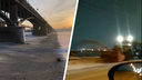 Мэрия Новосибирска наказала дорожников, которые сбрасывали грязный снег с моста в Обь