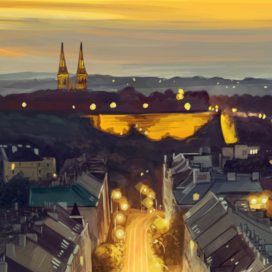 Вечерние крыши Праги