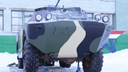 В Архангельске неподалеку от детской площадки «Силовичок» установили макет военной машины на ходу