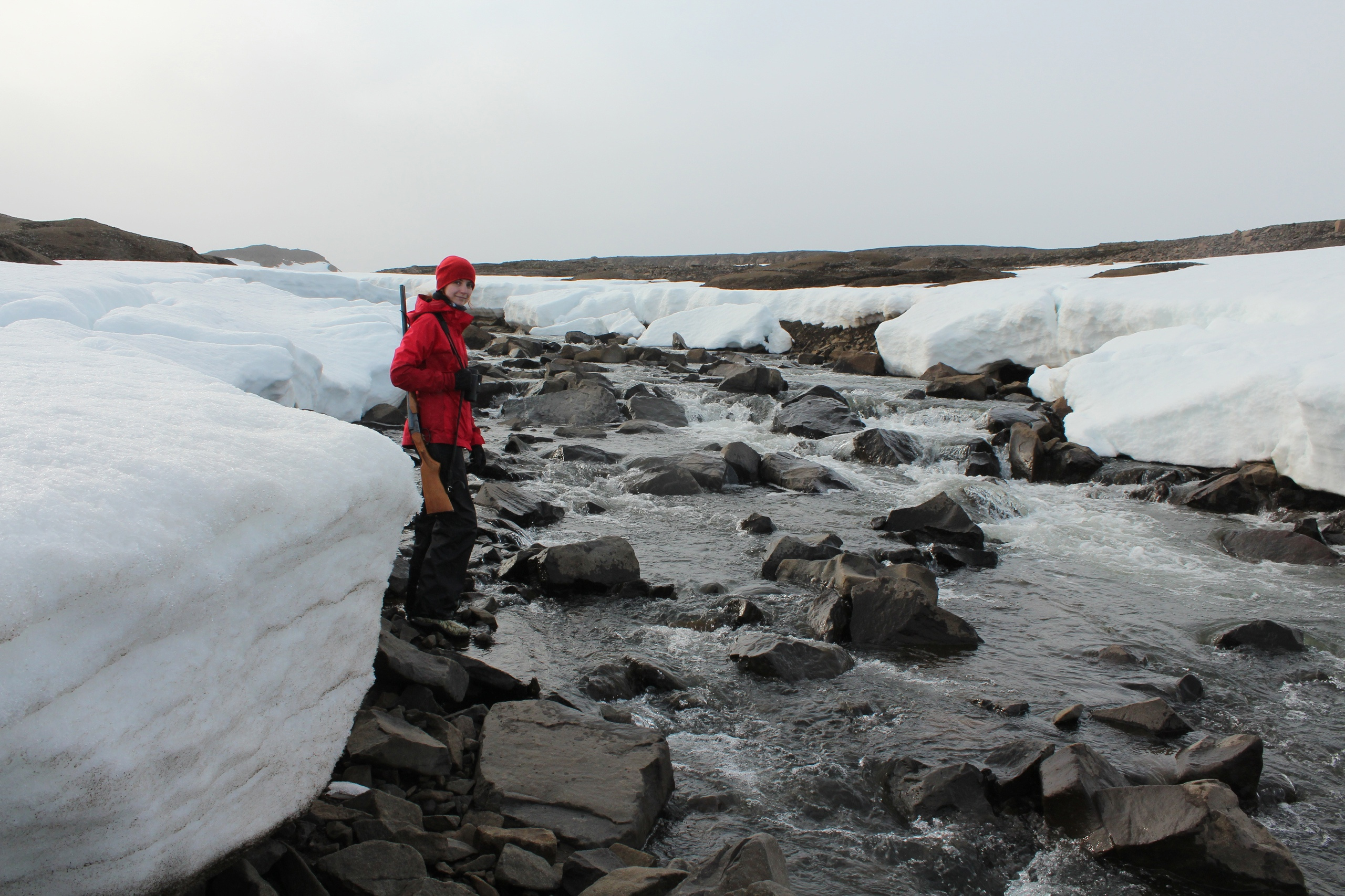 Дарья во время работы в Арктике