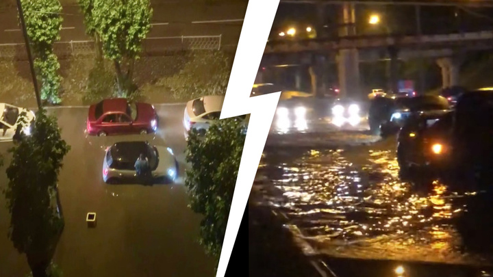 «Ну всё, сушим весла!» Екатеринбург затопило мощным ливнем, утонули десятки машин. Видео