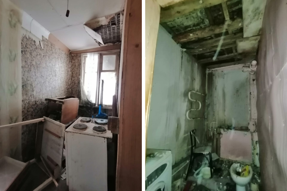 За несколько месяцев дом разграбили, но плесень и обвалившиеся потолки — вряд ли старания мародеров