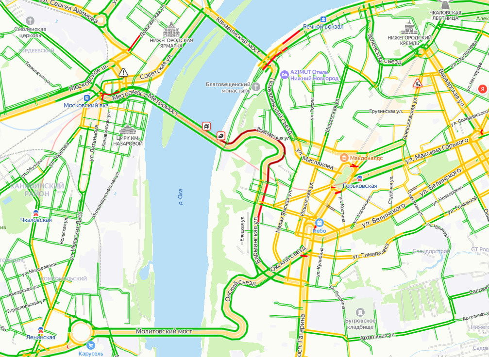 Схема проезда метромоста