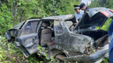 На трассе <nobr class="_">М-5</nobr> в Челябинской области водитель легковушки улетел в кювет и разбился насмерть