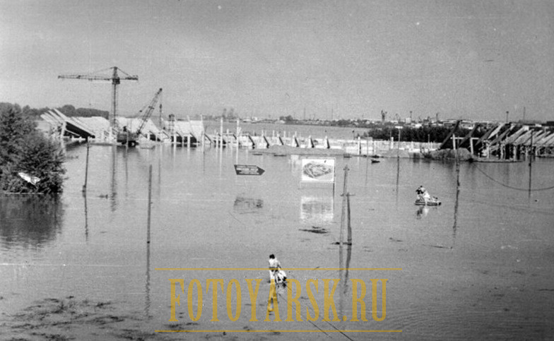 Так Красноярск выглядел во время подтопления в 1966 году