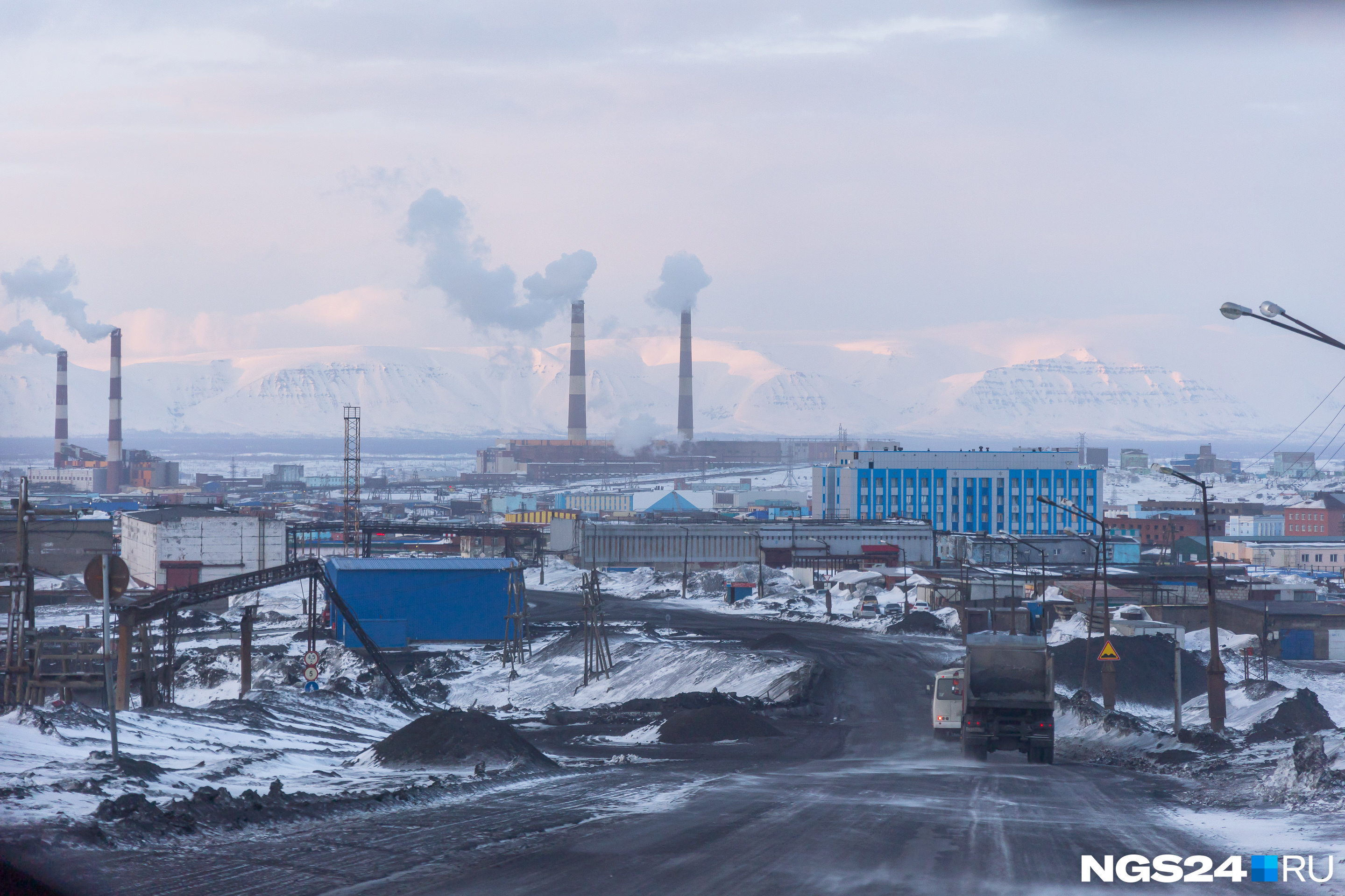 Норильск считается одним из самых грязных городов мира из-за выбросов с предприятий