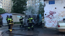 На Северо-Западе Челябинска сгорел автомобиль по доставке воды