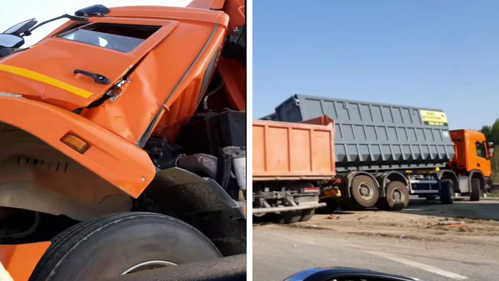 «Жаркая погода расслабляет». Водитель КАМАЗа протаранил фуру Scania, остановившуюся на ЕКАДе