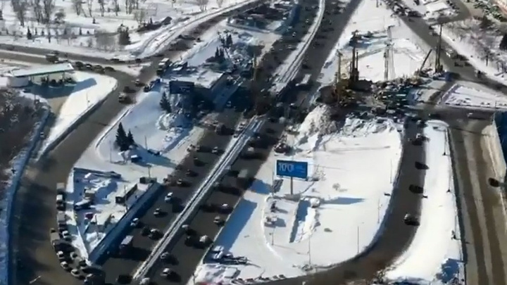 Уфимец снял на видео, как выглядит с высоты демонтированная развязка на Заки Валиди