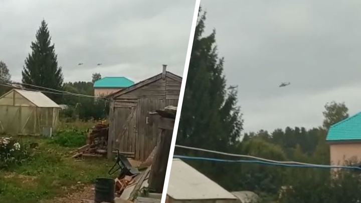 Жителей поселка под Екатеринбургом напугали кружащие вертолеты. Рассказываем, что произошло