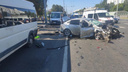 Отбросило на остановку: полицейские рассказали подробности массовой аварии на Московском шоссе