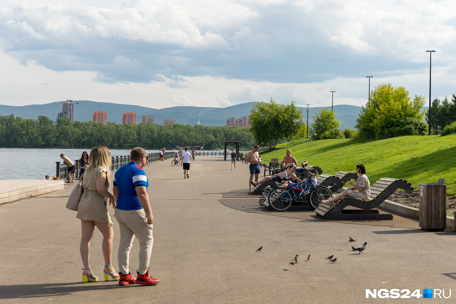 Набережная — главное место отдыха в центре Красноярска
