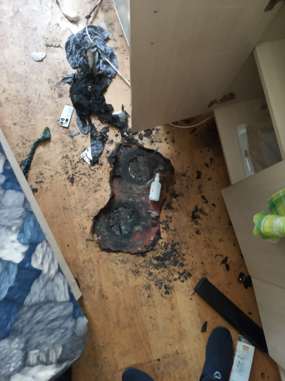 Чтобы скрыть следы преступления, парень попытался поджечь квартиру