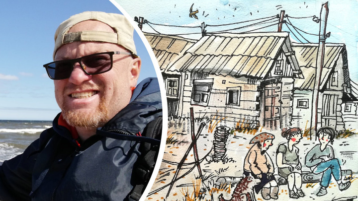 Жители Лопшеньги стали героями зарисовок мурманского художника: смотрим его работы