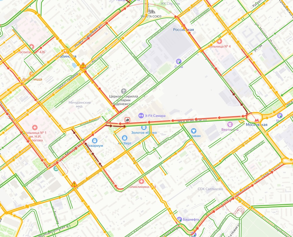 Пробки самара московскому шоссе. Московское шоссе 254 на карте.