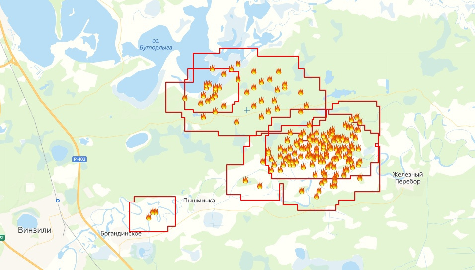 Карта действующих пожаров в тюменской области