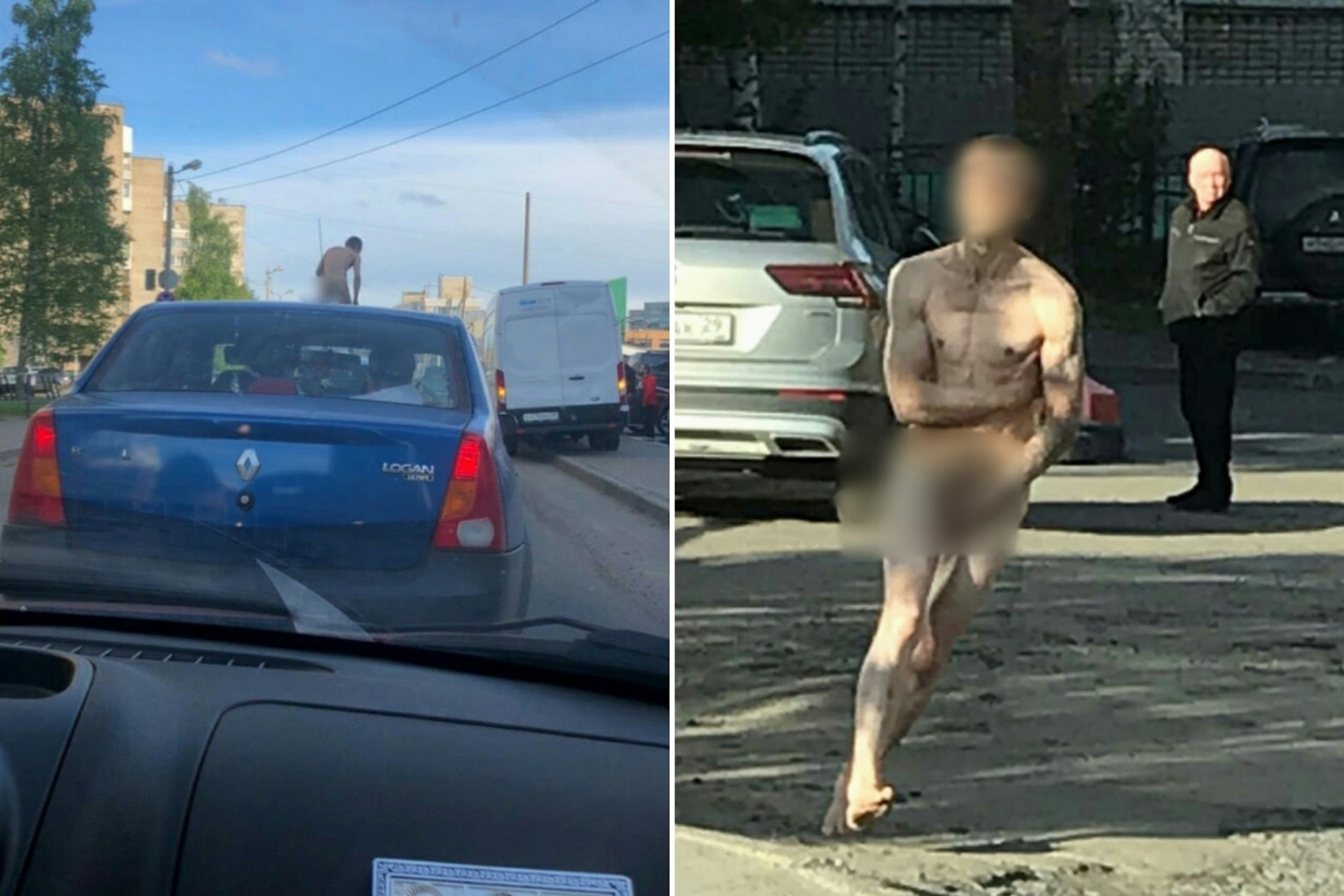 голый мужчина в общественном месте