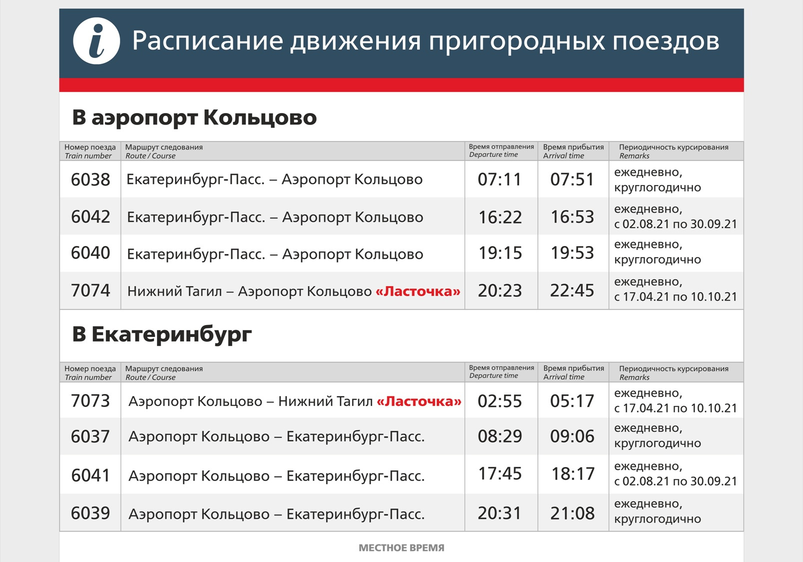 электричка в аэропорт