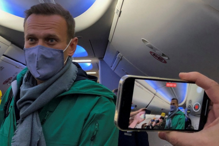 Алексей Навальный прилетел в Россию 17 января 2021 года после лечения в Германии
