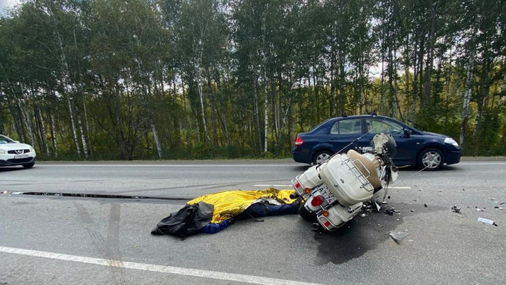На трассе М-5 в Челябинской области погиб мотоциклист-бесправник