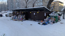 Новосибирск завалило мусором после Нового года — его никто не вывозит