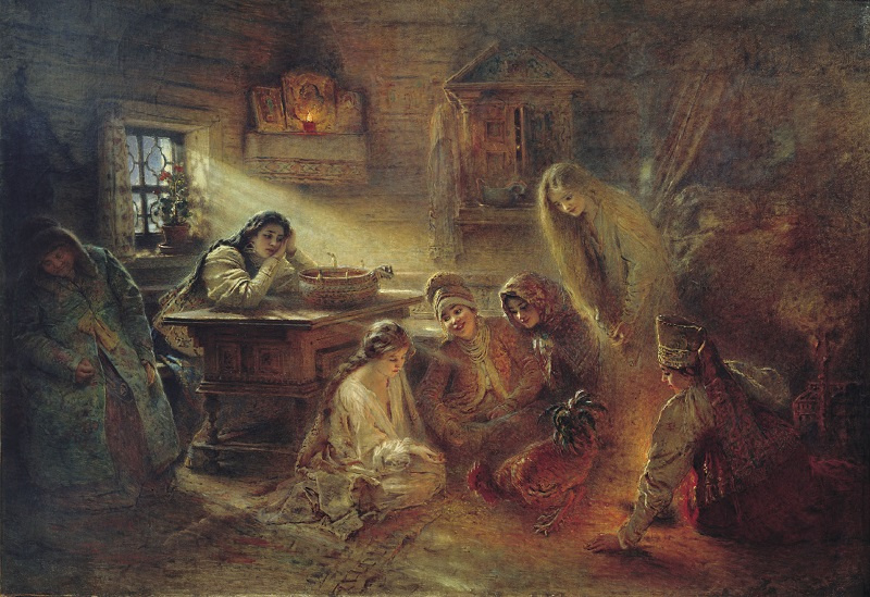 Маковский К. Е. «Святочные гадания». 1900-е.