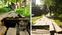 Топ-5 мест в Архангельске, где деревянные мосточки могут вас покалечить