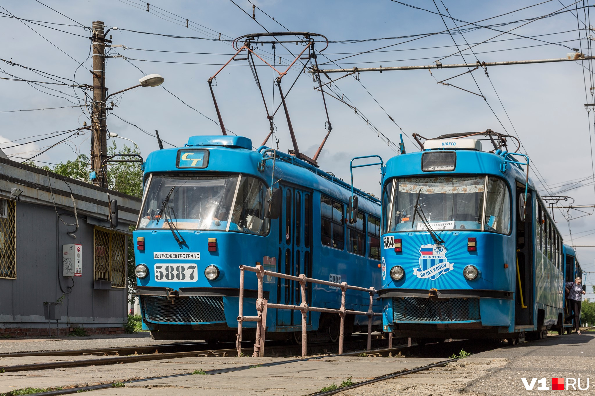 Чешские Tatra разных моделей составляют значительную часть волгоградского трамвайного парка