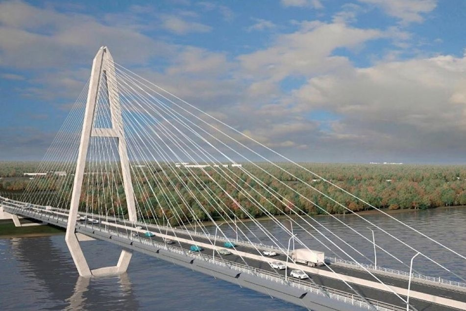 Такую картинку моста публиковали краевые власти, однако, согласно ТЗ, мост будет выглядеть иначе