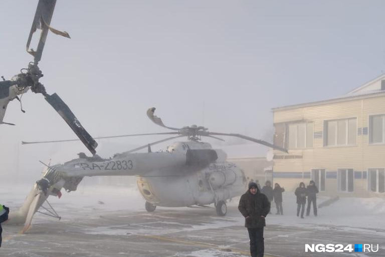У вертолета оказался поврежден хвост У вертолета оказался поврежден хвост