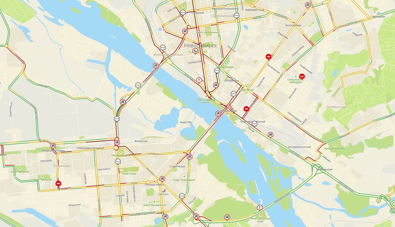 2 гис новосибирск онлайн карта пробки