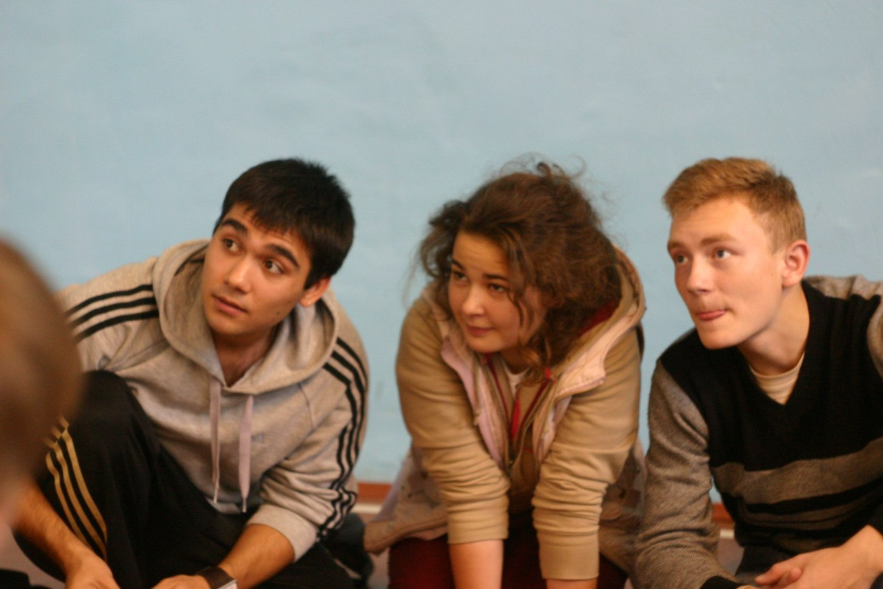 Александр с товарищами на кинопробах, 2010 год