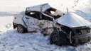 Машину выгнуло дугой: на трассе в Самарской области Hyundai протаранил Lada Granta