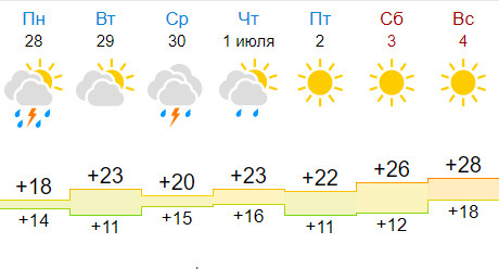 Погода на 26 июня в Новосибирске