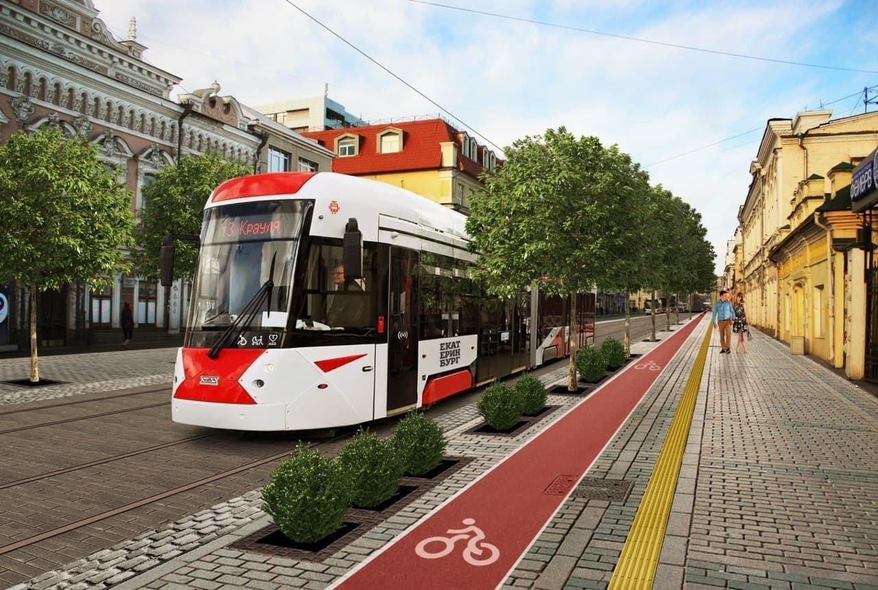 Визуализация трамвайно-велосипедно-пешеходной <nobr class="_">8 Марта</nobr>