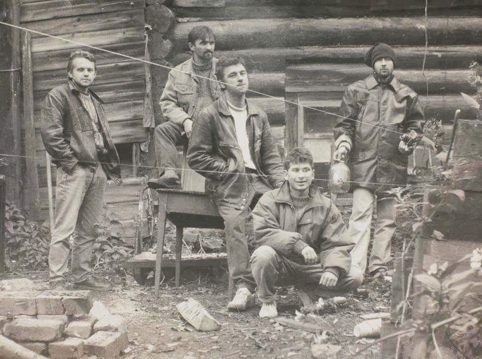 Дмитрий Булныгин, Александр Голиздрин, Олег Еловой, Вячеслав Мизин, Юрий Потапов в Екатеринбурге. 1994 год