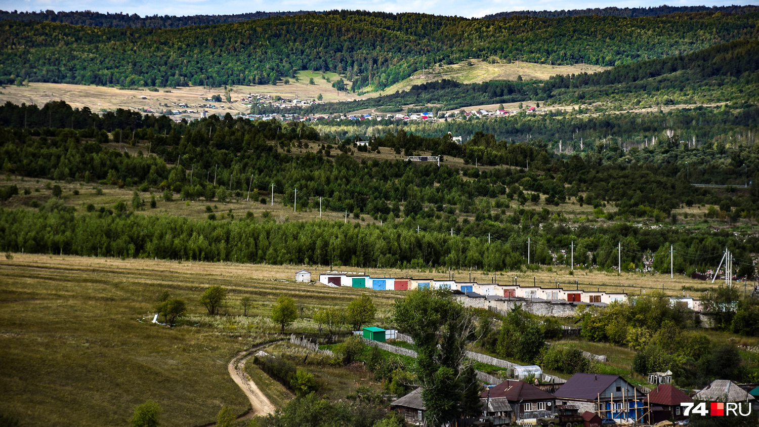 Вид на железнодорожный район Сима с холма на краю основного города