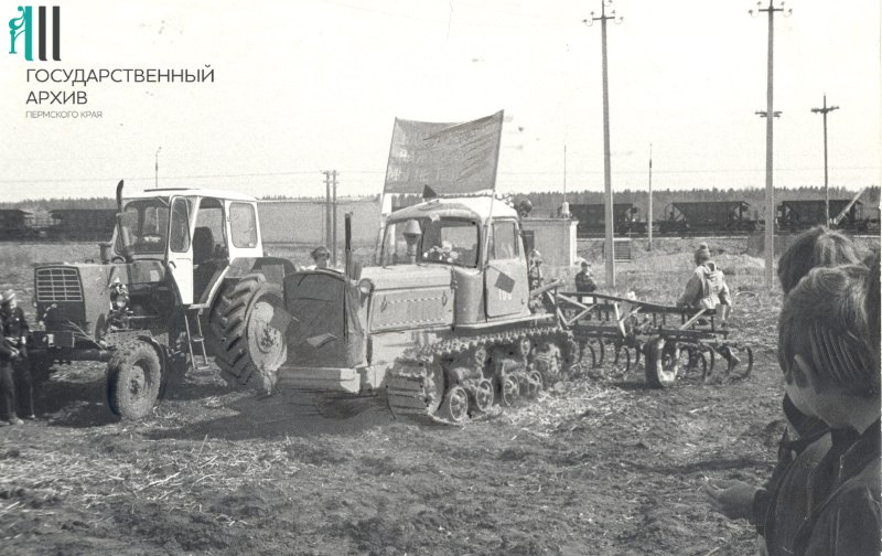 В трудовых лагерях даже проводили соревнования — как конкурс пахарей в поселке Майском (на фото), 1983 год