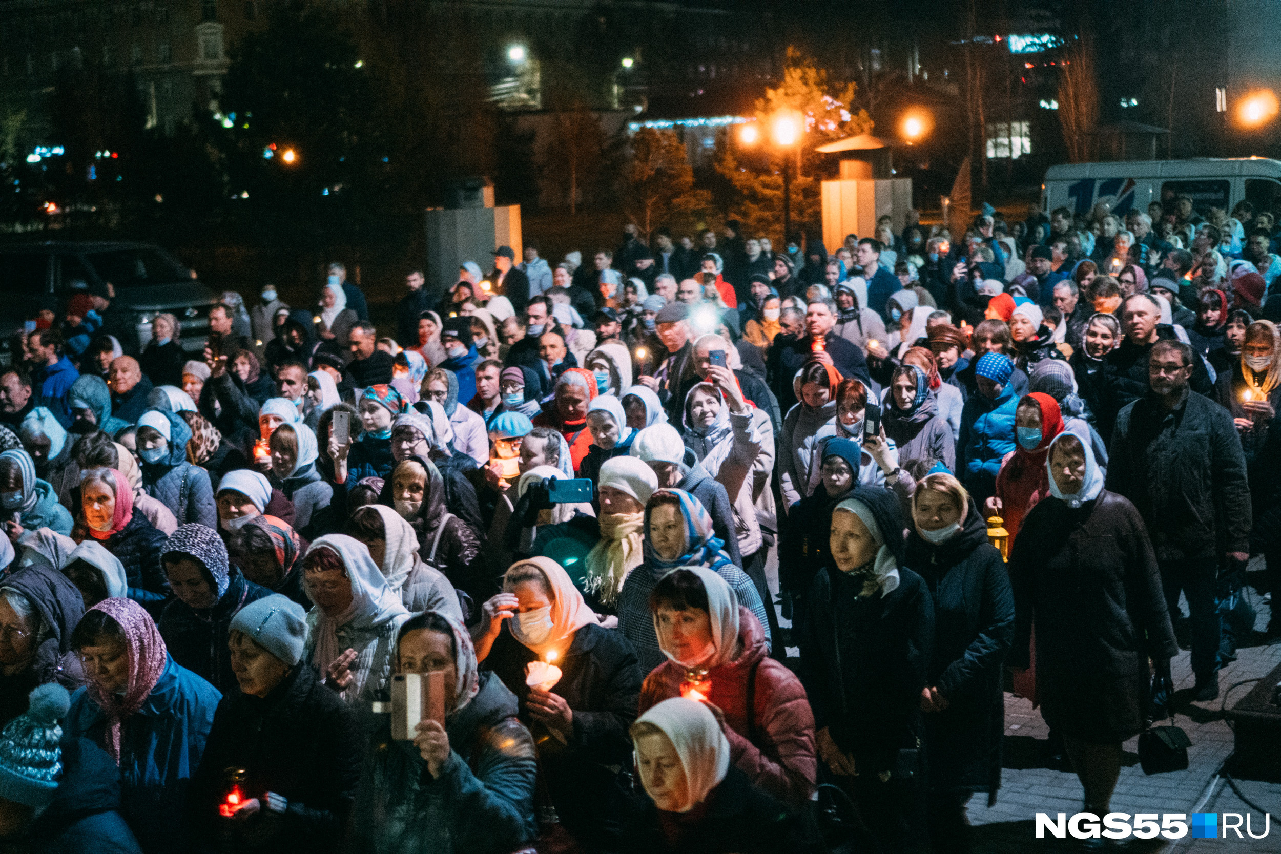 Кемерово Знаменский собор пасхальное богослужение