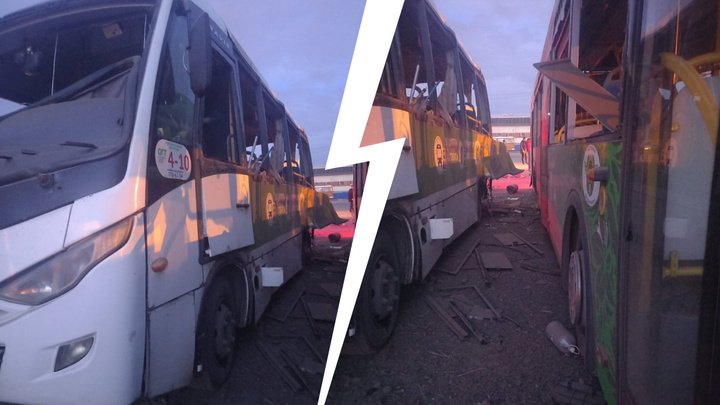 «Куда смотрит начальство?»: на транспортной базе в Челябинске разнесло два рейсовых автобуса