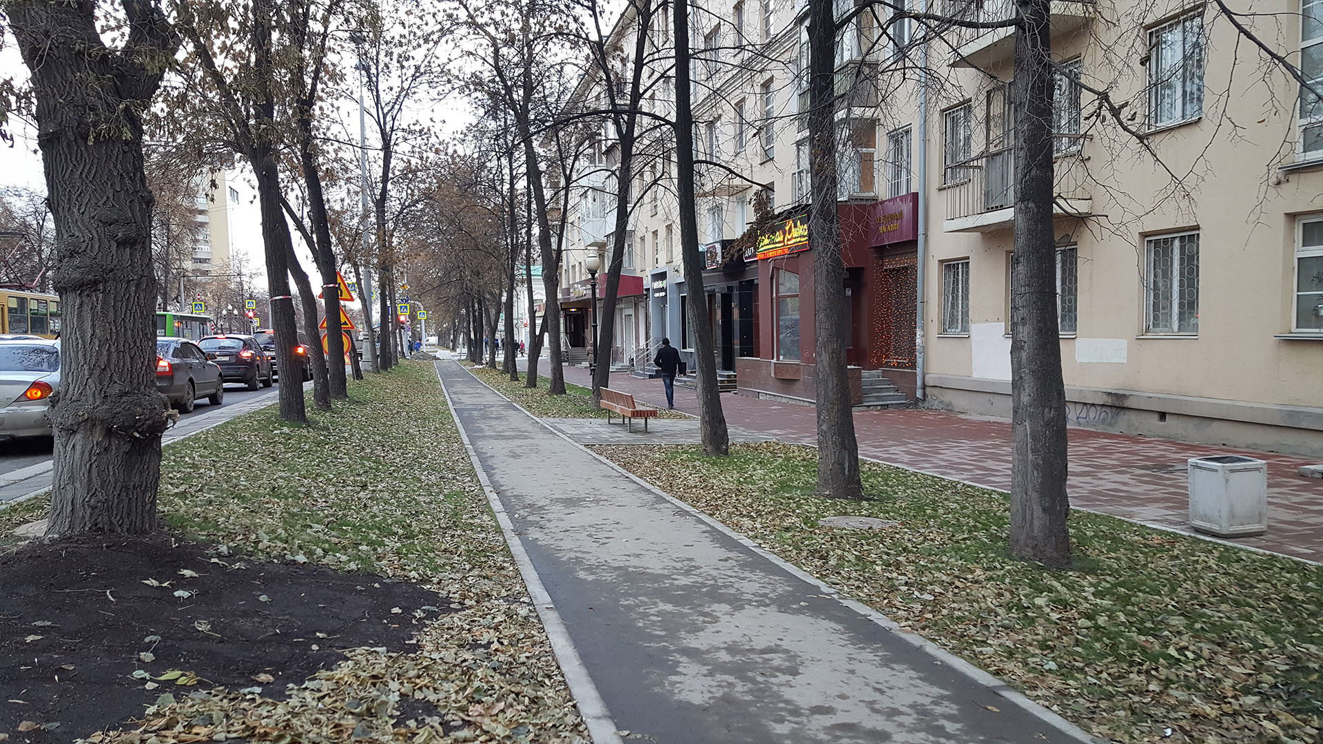 Некоторые участки велодорожек на проспекте Ленина сделаны вполне хорошо. На фото участок между Шейнкмана и Сакко и Ванцетти Некоторые участки велодорожек на проспекте Ленина сделаны вполне хорошо. На фото участок между Шейнкмана и Сакко и Ванцетти